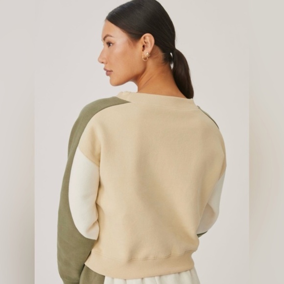 Daily Practice Knit Anthropologie Colorblocked Sweatshirt/Midi Skirt Set - Picture 4 of 5